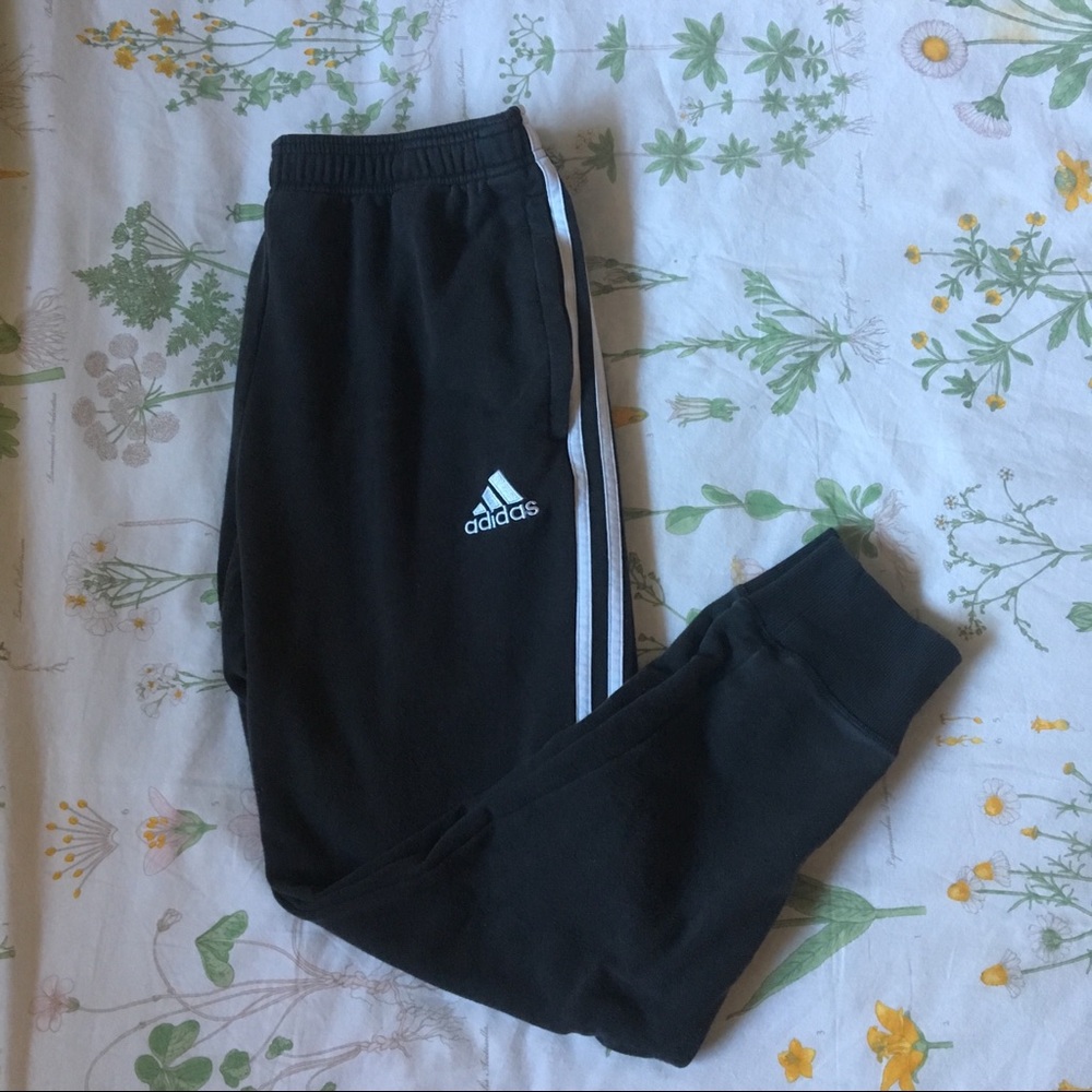 Adidas black/white sweatpants size large